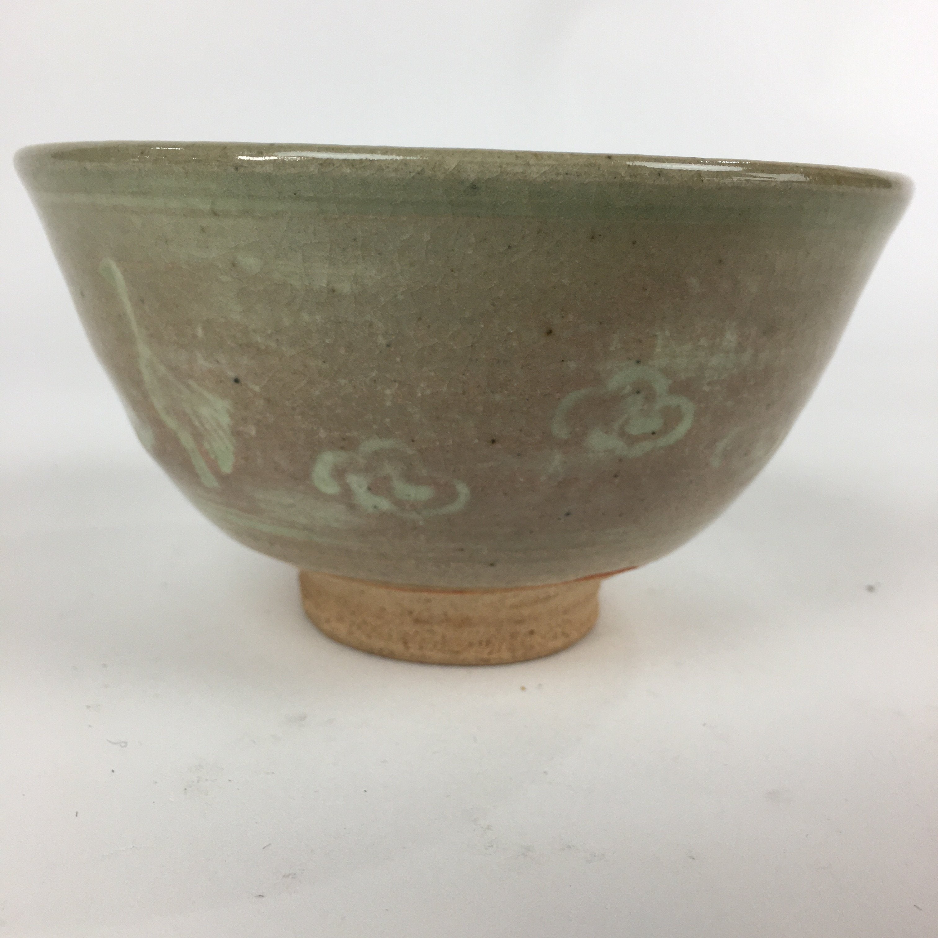 Japanese Ceramic Tea Ceremony Bowl Vtg Chawan Brown Pottery Sado GTB822