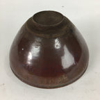 Japanese Ceramic Tea Ceremony Bowl Vtg Chestnut Brown Chawan Pottery GTB754