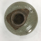 Japanese Ceramic Tea Ceremony Bowl Vtg Gray Yubisuji Line Pottery Chawan GTB741