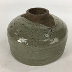 Japanese Ceramic Tea Ceremony Bowl Vtg Gray Yubisuji Line Pottery Chawan GTB741