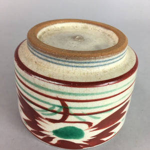 Japanese Ceramic Tea Ceremony Bowl Vtg Pottery Akae Chawan Red GTB523