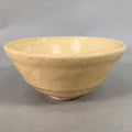 Japanese Ceramic Tea Ceremony Bowl Vtg Pottery Chawan Beige GTB694