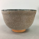 Japanese Ceramic Tea Ceremony Bowl Vtg Pottery Chawan Thick Glass Glaze GTB565