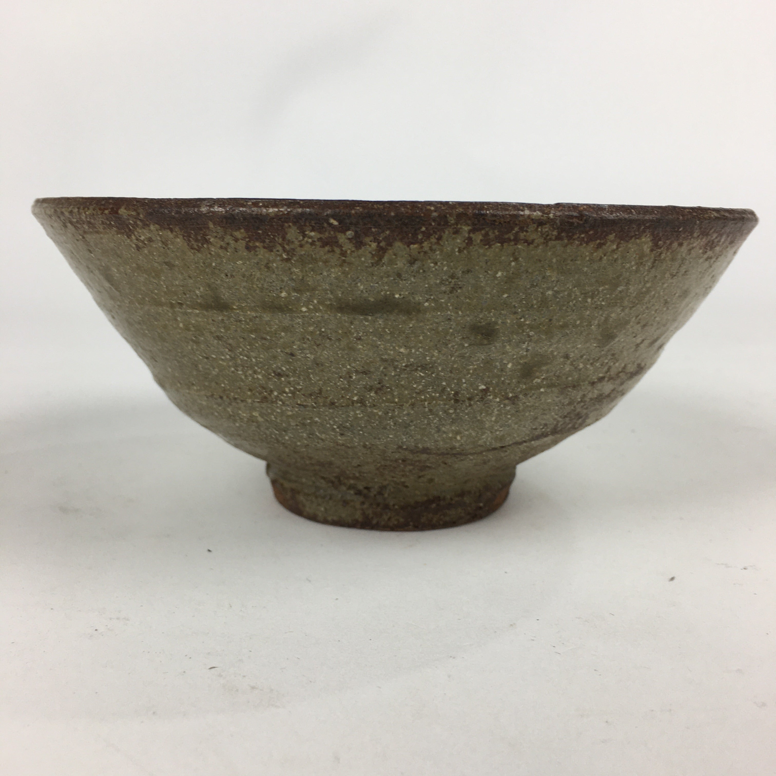 Japanese Ceramic Tea Ceremony Green Tea Bowl Vtg Brown Matcha Chawan GTB843