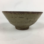 Japanese Ceramic Tea Ceremony Green Tea Bowl Vtg Brown Matcha Chawan GTB843