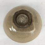 Japanese Ceramic Tea Ceremony Green Tea Bowl Vtg Chawan Beige GTB882