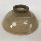 Japanese Ceramic Tea Ceremony Green Tea Bowl Vtg Chawan Beige GTB882