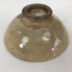 Japanese Ceramic Tea Ceremony Green Tea Bowl Vtg Chawan Beige GTB882