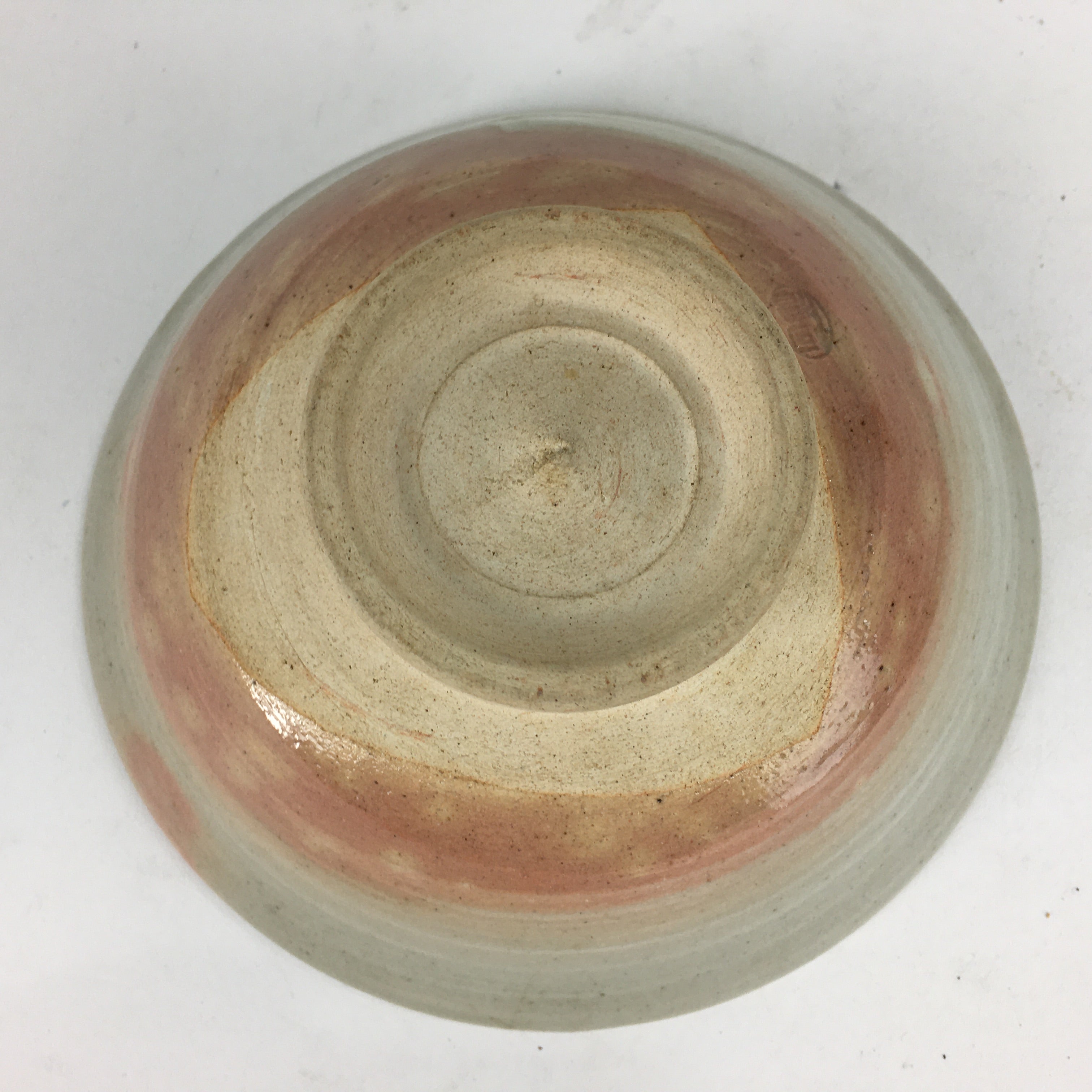 Japanese Ceramic Tea Ceremony Green Tea Bowl Vtg Chawan Beige Pink GTB854