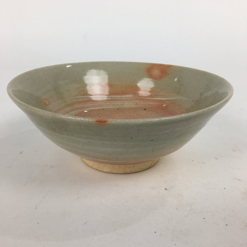 Japanese Ceramic Tea Ceremony Green Tea Bowl Vtg Chawan Beige Pink GTB854
