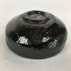 Japanese Ceramic Tea Ceremony Green Tea Bowl Vtg Chawan Black GTB879