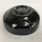 Japanese Ceramic Tea Ceremony Green Tea Bowl Vtg Chawan Black GTB879