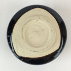 Japanese Ceramic Tea Ceremony Green Tea Bowl Vtg Chawan Black GTB953