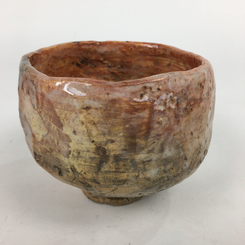 Japanese Ceramic Tea Ceremony Green Tea Bowl Vtg Chawan Brown GTB845
