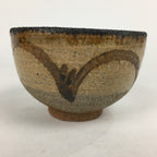 Japanese Ceramic Tea Ceremony Green Tea Bowl Vtg Chawan Brown GTB851