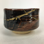 Japanese Ceramic Tea Ceremony Green Tea Bowl Vtg Chawan Brown GTB867