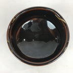 Japanese Ceramic Tea Ceremony Green Tea Bowl Vtg Chawan Brown GTB867