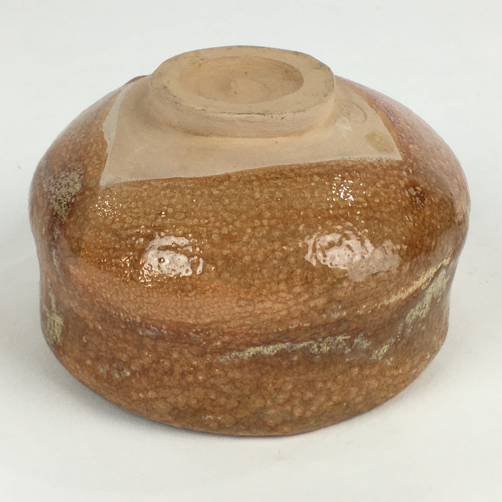 Japanese Ceramic Tea Ceremony Green Tea Bowl Vtg Chawan Brown GTB911