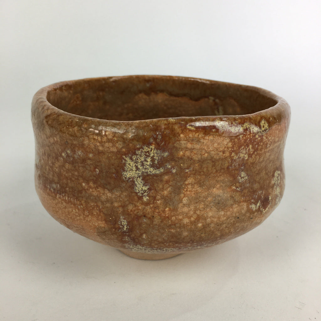 Japanese Ceramic Tea Ceremony Green Tea Bowl Vtg Chawan Brown GTB911