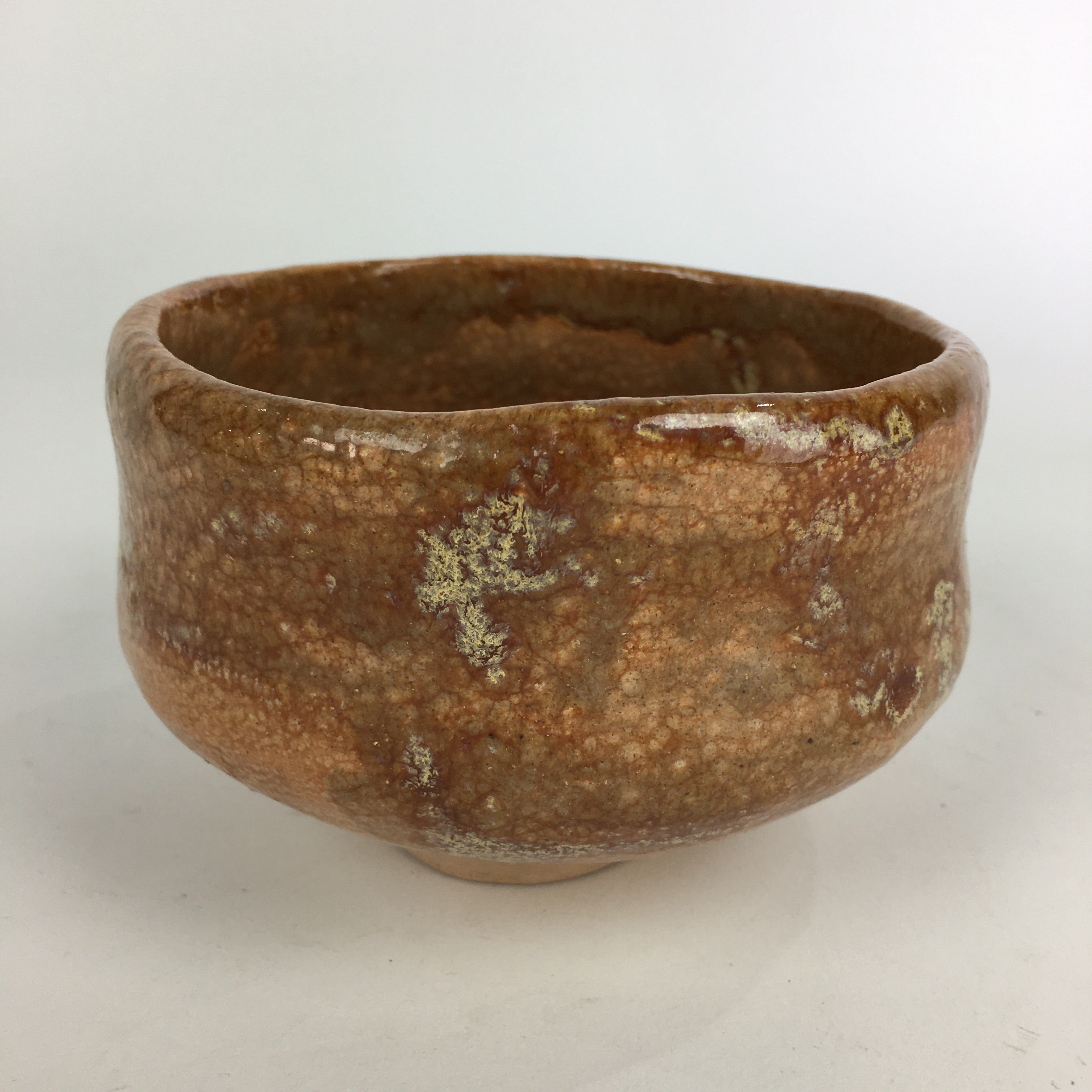 Japanese Ceramic Tea Ceremony Green Tea Bowl Vtg Chawan Brown GTB911