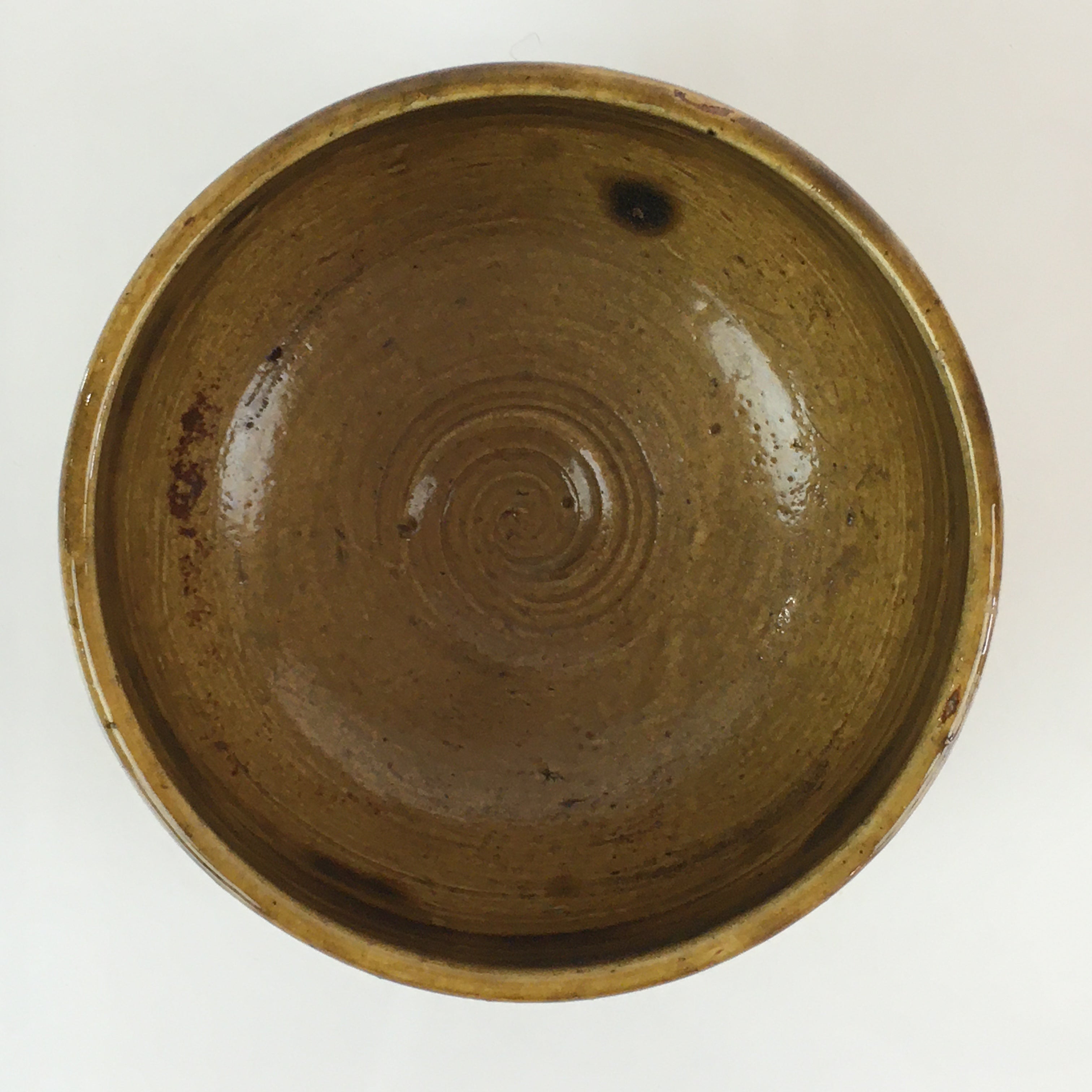 Japanese Ceramic Tea Ceremony Green Tea Bowl Vtg Chawan Brown GTB945