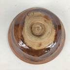 Japanese Ceramic Tea Ceremony Green Tea Bowl Vtg Chawan Brown PP855