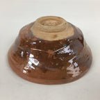Japanese Ceramic Tea Ceremony Green Tea Bowl Vtg Chawan Brown PP855