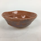 Japanese Ceramic Tea Ceremony Green Tea Bowl Vtg Chawan Brown PP855