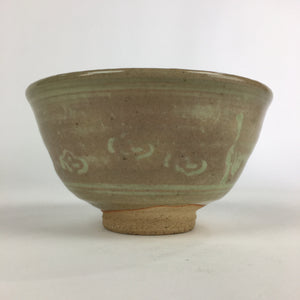 Japanese Ceramic Tea Ceremony Green Tea Bowl Vtg Chawan Crane GTB900