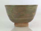 Japanese Ceramic Tea Ceremony Green Tea Bowl Vtg Chawan Crane GTB943