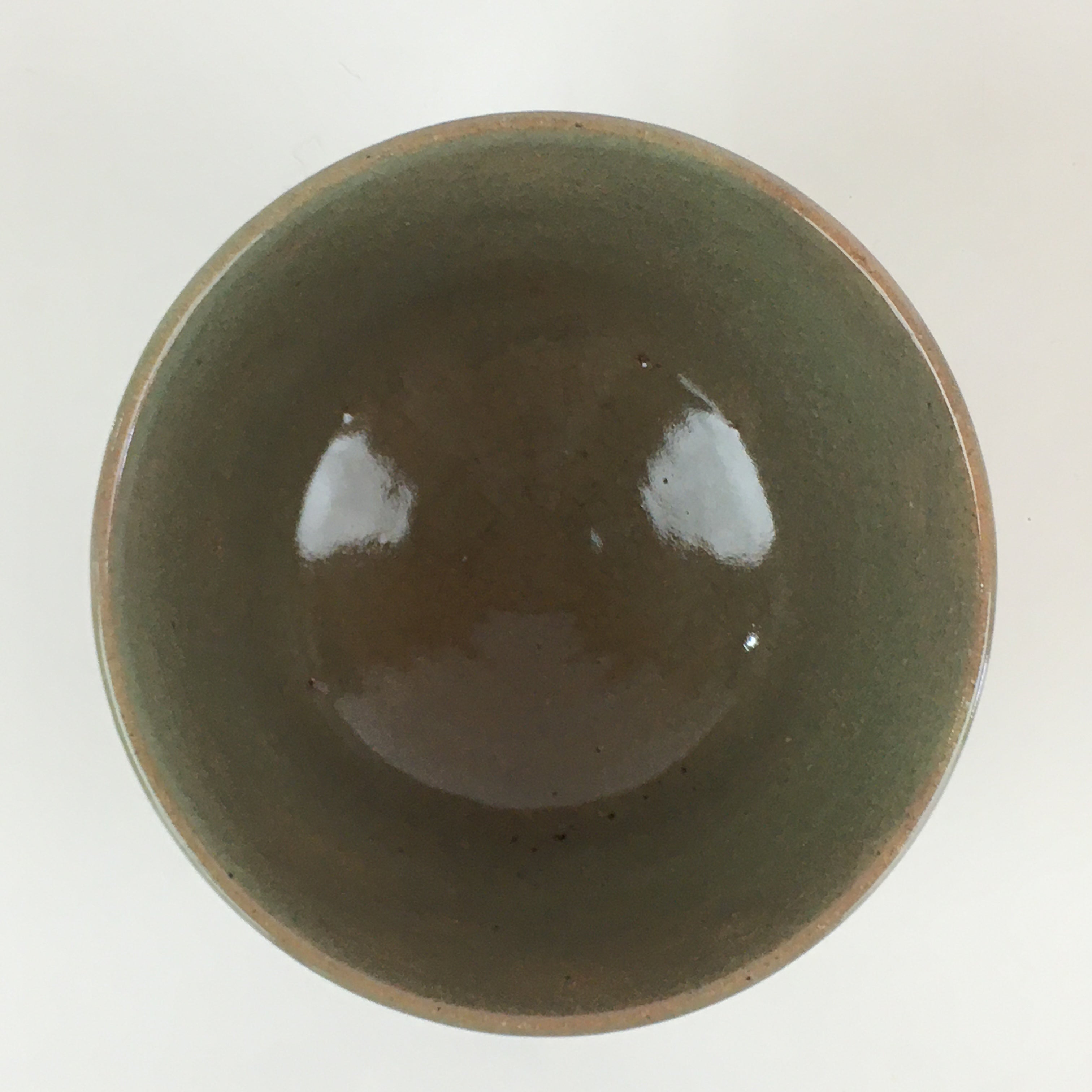 Japanese Ceramic Tea Ceremony Green Tea Bowl Vtg Chawan Crane GTB943