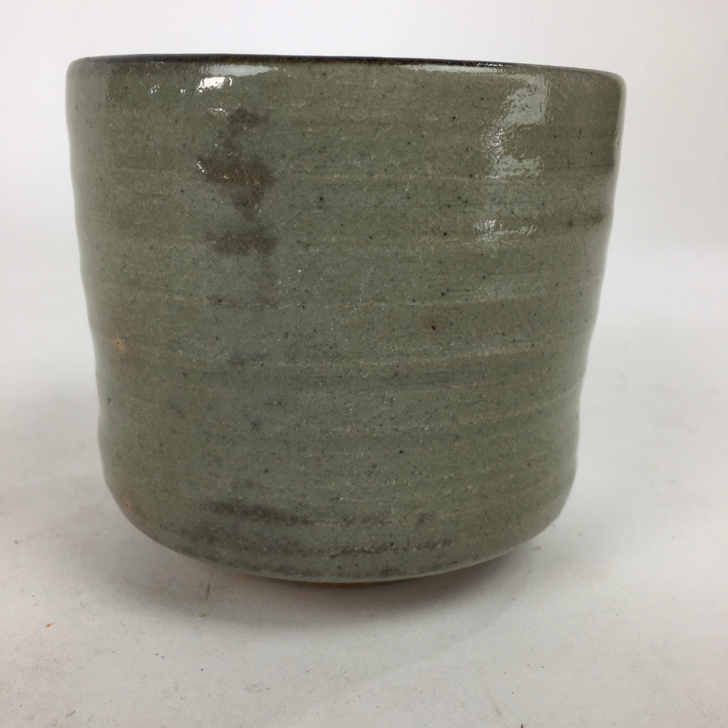 Japanese Ceramic Tea Ceremony Green Tea Bowl Vtg Chawan Cylinder GTB884