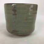 Japanese Ceramic Tea Ceremony Green Tea Bowl Vtg Chawan Cylinder GTB884
