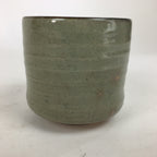 Japanese Ceramic Tea Ceremony Green Tea Bowl Vtg Chawan Cylinder GTB884