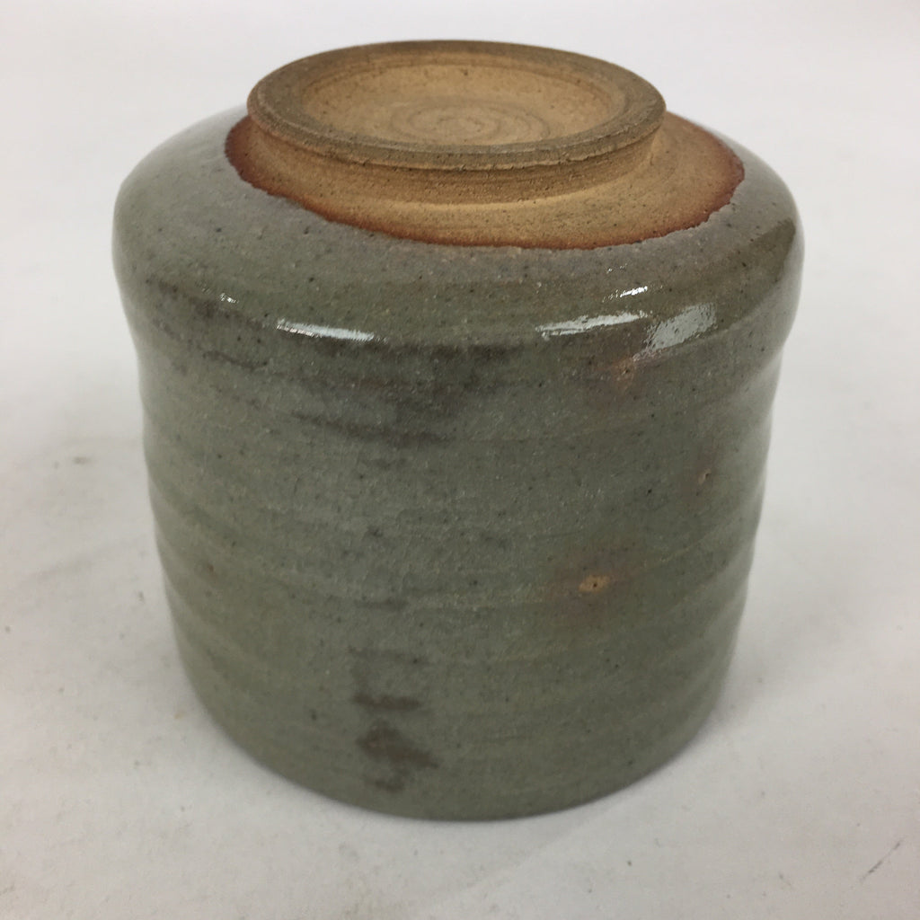 Japanese Ceramic Tea Ceremony Green Tea Bowl Vtg Chawan Cylinder GTB884