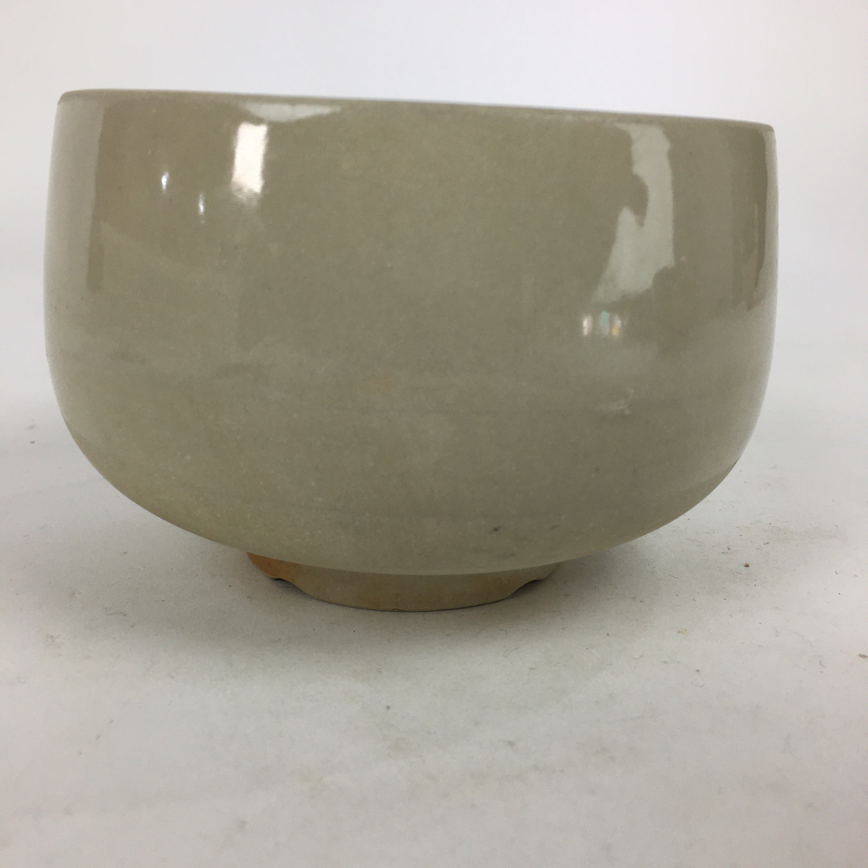 Japanese Ceramic Tea Ceremony Green Tea Bowl Vtg Chawan Face GTB868
