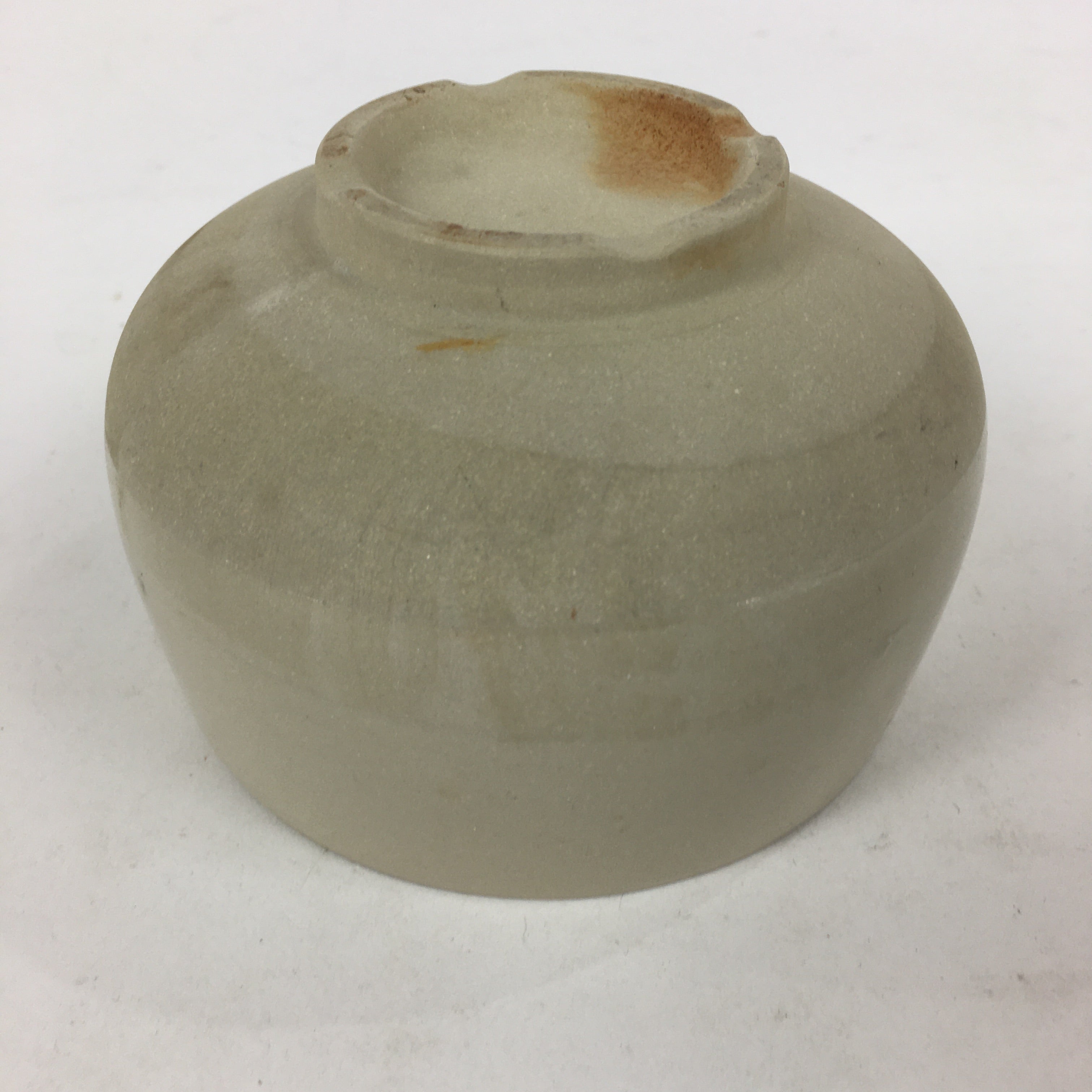 Japanese Ceramic Tea Ceremony Green Tea Bowl Vtg Chawan Face GTB868