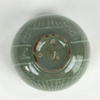 Japanese Ceramic Tea Ceremony Green Tea Bowl Vtg Chawan Flower GTB917