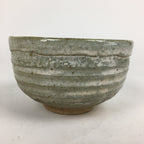 Japanese Ceramic Tea Ceremony Green Tea Bowl Vtg Chawan Gray GTB846