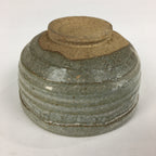 Japanese Ceramic Tea Ceremony Green Tea Bowl Vtg Chawan Gray GTB846