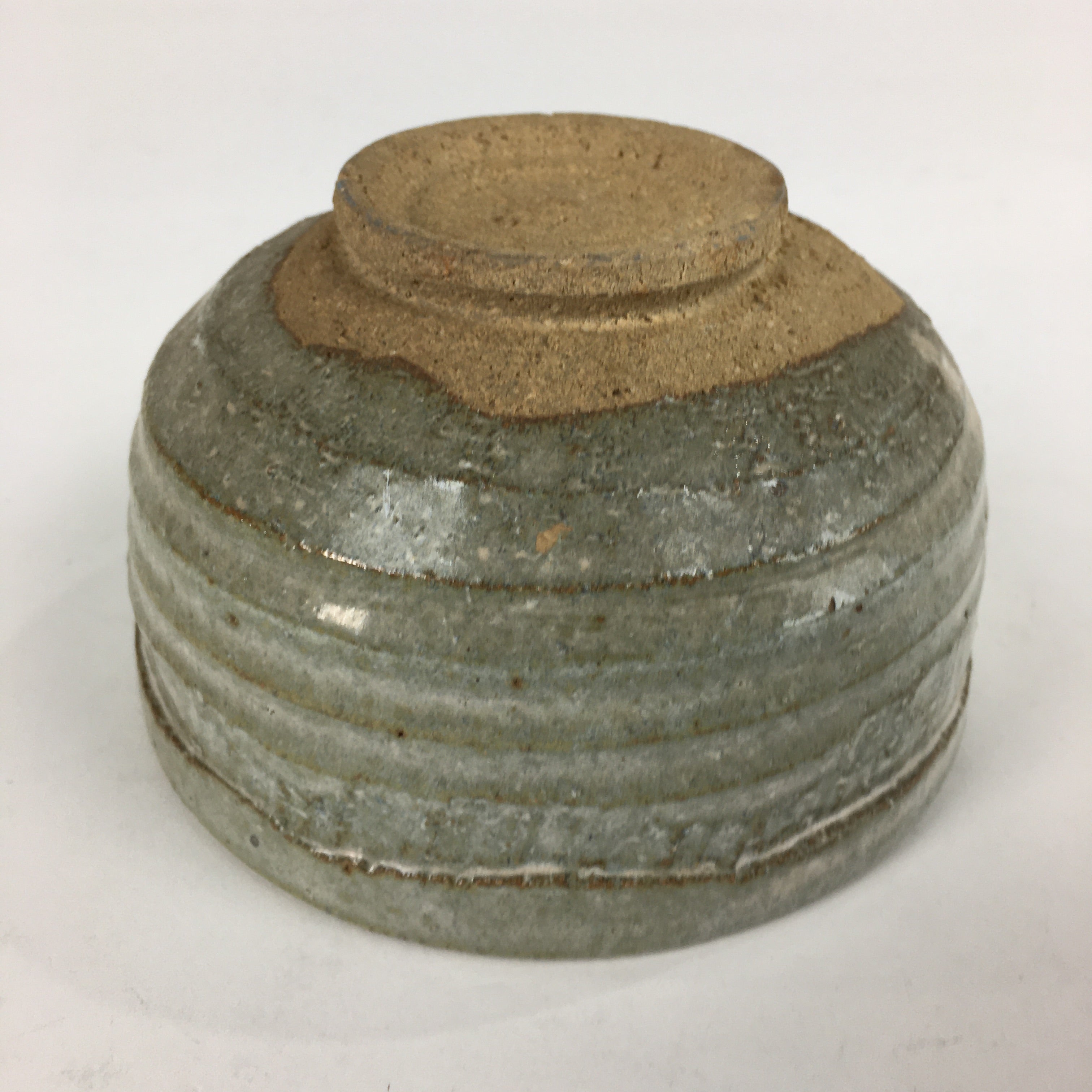 Japanese Ceramic Tea Ceremony Green Tea Bowl Vtg Chawan Gray GTB846