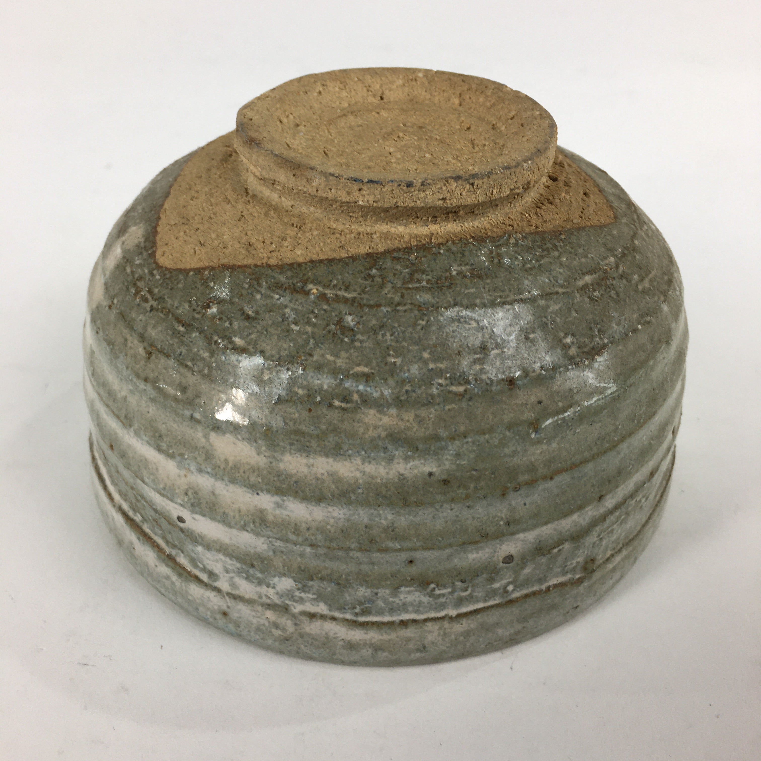 Japanese Ceramic Tea Ceremony Green Tea Bowl Vtg Chawan Gray GTB846