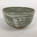 Japanese Ceramic Tea Ceremony Green Tea Bowl Vtg Chawan Gray GTB846