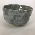 Japanese Ceramic Tea Ceremony Green Tea Bowl Vtg Chawan Gray GTB865