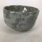 Japanese Ceramic Tea Ceremony Green Tea Bowl Vtg Chawan Gray GTB865