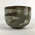 Japanese Ceramic Tea Ceremony Green Tea Bowl Vtg Chawan Gray GTB887