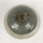 Japanese Ceramic Tea Ceremony Green Tea Bowl Vtg Chawan Gray White PP856