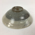 Japanese Ceramic Tea Ceremony Green Tea Bowl Vtg Chawan Gray White PP856