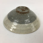 Japanese Ceramic Tea Ceremony Green Tea Bowl Vtg Chawan Gray White PP856