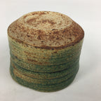 Japanese Ceramic Tea Ceremony Green Tea Bowl Vtg Chawan Green Brown GTB853